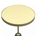 Кофейный столик с круглой зеркальной столешницей и мраморным основанием Stable Base варинант исполнения - 2 | Loft Concept в Воронеже