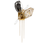 Бра с 2-мя плафонами из стекла и металла и вертикальными подвесками Gilded Mirage  варинант исполнения - 3 | Loft Concept в Воронеже