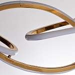 Люстра подвесная золотая в форме изогнутых колец Curved Rings варинант исполнения - 2 | Loft Concept в Воронеже