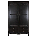 Шкаф черный с 4-мя ящиками и 2-мя дверцами в стиле Прованс Vintage варинант исполнения - 1 | Loft Concept в Воронеже