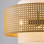 Подвесной светильник с декоративным поясом из плетеного бамбука Biuloggicu варинант исполнения - 4 | Loft Concept в Воронеже