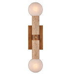 Бра цилиндрической формы с 2-мя плафонами белого цвета Marble Glow варинант исполнения - 1 | Loft Concept в Воронеже