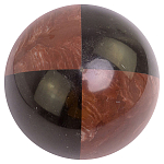 Шар декоративный из натуральных камней Лемезит и Змеевик Черный Natural Stone Spheres варинант исполнения - 1 | Loft Concept в Воронеже