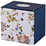 Кружка синяя из фарфора с рисунком цветов 400 мл Garden Whisper Porcelain Set  варинант исполнения - 2 | Loft Concept в Воронеже