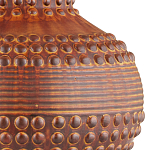 Настольная лампа темно-коричневая с тканевым абажуром в форме конуса Сhieftain варинант исполнения - 1 | Loft Concept в Воронеже