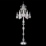 Торшер с 12-ю белыми текстильными абажурами и хрустальными подвесками Lustre Reverie варинант исполнения - 3 | Loft Concept в Воронеже