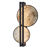 Бра из двух каменных дисков в металлической раме Constellation варинант исполнения - 1 | Loft Concept в Воронеже