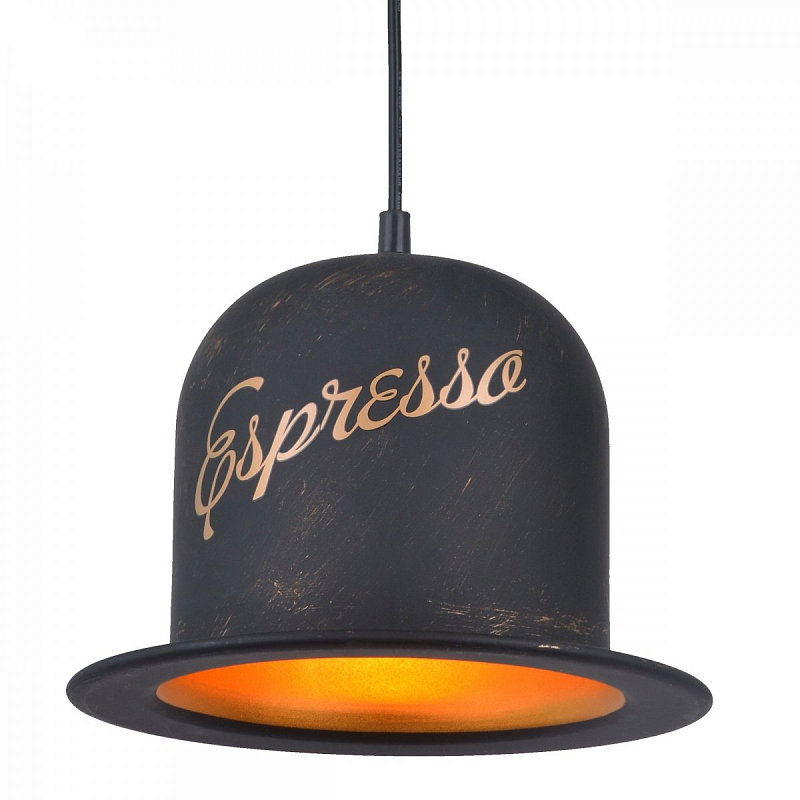 Подвесной светильник Pendant Lamp vintage Banker Bowler Hat ESPRESSO II Черный Подвесной светильник Pendant Lamp vintage Banker Bowler Hat ESPRESSO II Черный в Воронеже | Loft Concept