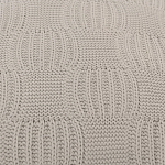 Подушка из хлопка рельефной вязки серого цвета Eden Line варинант исполнения - 3 | Loft Concept в Воронеже