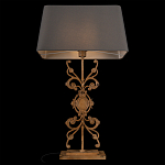 Настольная лампа на ажурном чугунном основании с серым абажуром Openwork Lamp варинант исполнения - 4 | Loft Concept в Воронеже