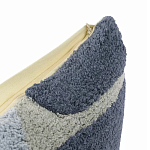 Чехол на подушку с рисунком серо-синего цвета Elan Textured варинант исполнения - 3 | Loft Concept в Воронеже