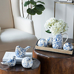  Набор керамических шаров с синей росписью Oriental Blue & White Ornament Vases варинант исполнения - 4 | Loft Concept в Воронеже