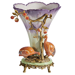 Ваза с цесарками из фарфора с бронзовыми элементами Garden of Eden варинант исполнения - 1 | Loft Concept в Воронеже