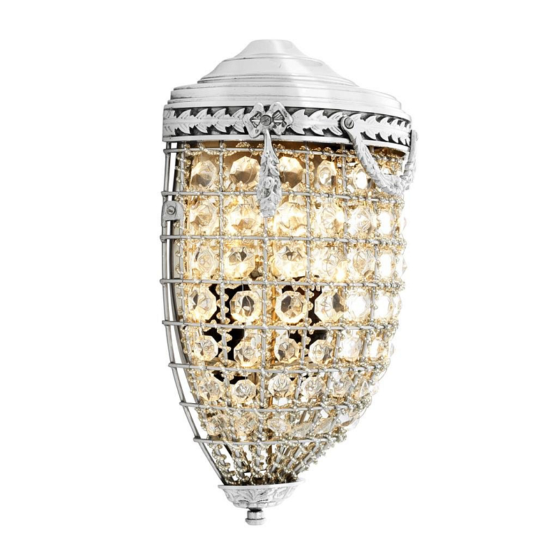 Бра Eichholtz Wall Lamp Emperor Nickel Никель Прозрачный (Transparent) в Воронеже | Loft Concept 