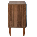 Тумба прикроватная серая из массива бука с 2-мя ящиками Wenge Light варинант исполнения - 3 | Loft Concept в Воронеже