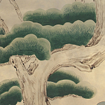 Обои ручная роспись Bamboo River Blossom Original colourway on Brushed Gold gilded paper варинант исполнения - 1 | Loft Concept в Воронеже