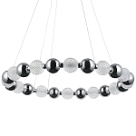 Светодиодная кольцевая люстра Crystal Globule Chrome Chandelier варинант исполнения - 3 | Loft Concept в Воронеже