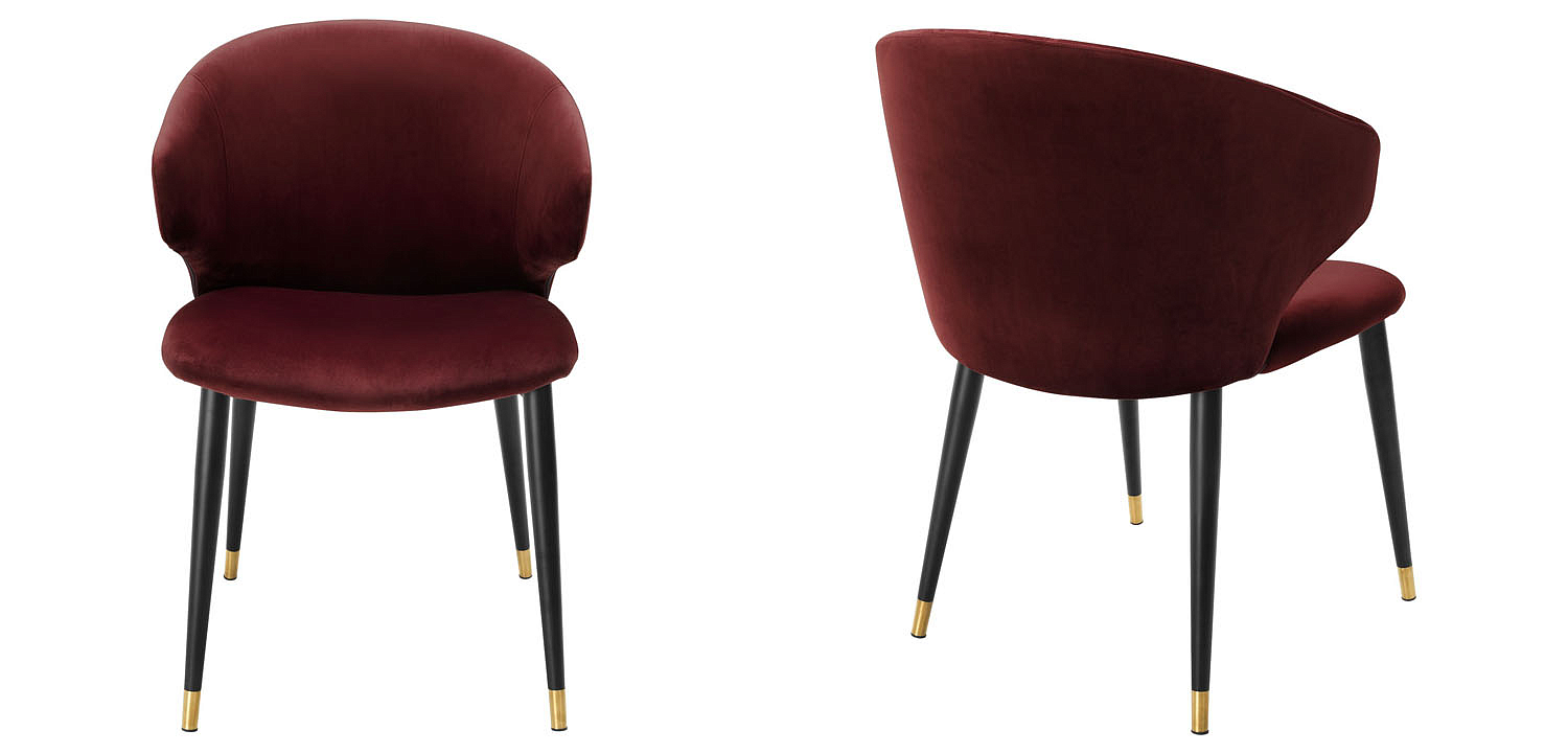 Стул Eichholtz DINING CHAIR VOLANTE burgundy Стул Eichholtz DINING CHAIR VOLANTE burgundy - Loft-Concept в Воронеже