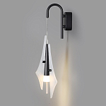 Бра черного цвета с плафоном из рельефного стекла Glass Pod варинант исполнения - 4 | Loft Concept в Воронеже