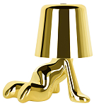 Настольная лампа фигурная цвета золото с гладким абажуром Высота 17 см Sophia варинант исполнения - 2 | Loft Concept в Воронеже