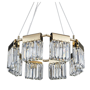 Люстра Crystal Pendants gold 8