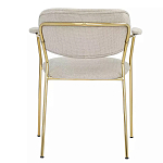 Стул Singer Chair с подлокотниками серый на золотистых ножках варинант исполнения - 4 | Loft Concept в Воронеже