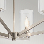 Люстра с 6-ю прозрачными цилиндрическими плафонами Kichler варинант исполнения - 13 | Loft Concept в Воронеже