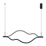 Подвесной светильник волнообразный изогнутый черного цвета 4000К Spiral Lighting варинант исполнения - 3 | Loft Concept в Воронеже