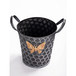 Железное кашпо Gold butterfly design варинант исполнения - 2 | Loft Concept в Воронеже