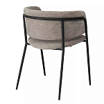 Стул полукруглый с каркасом из металла и мягким сиденьем и спинкой Soft Chenille варинант исполнения - 1 | Loft Concept в Воронеже