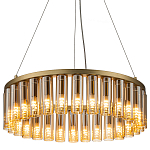 Люстра со стеклянными цилиндрическими плафонами Luminous Cylinders Amber Round варинант исполнения - 3 | Loft Concept в Воронеже