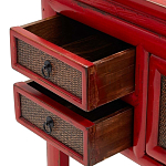 Деревянная консоль в китайском стиле с ящиками и дверцами красная Chinese Console Table варинант исполнения - 6 | Loft Concept в Воронеже