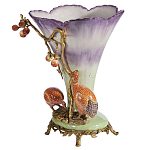 Ваза с цесарками из фарфора с бронзовыми элементами Garden of Eden варинант исполнения - 4 | Loft Concept в Воронеже