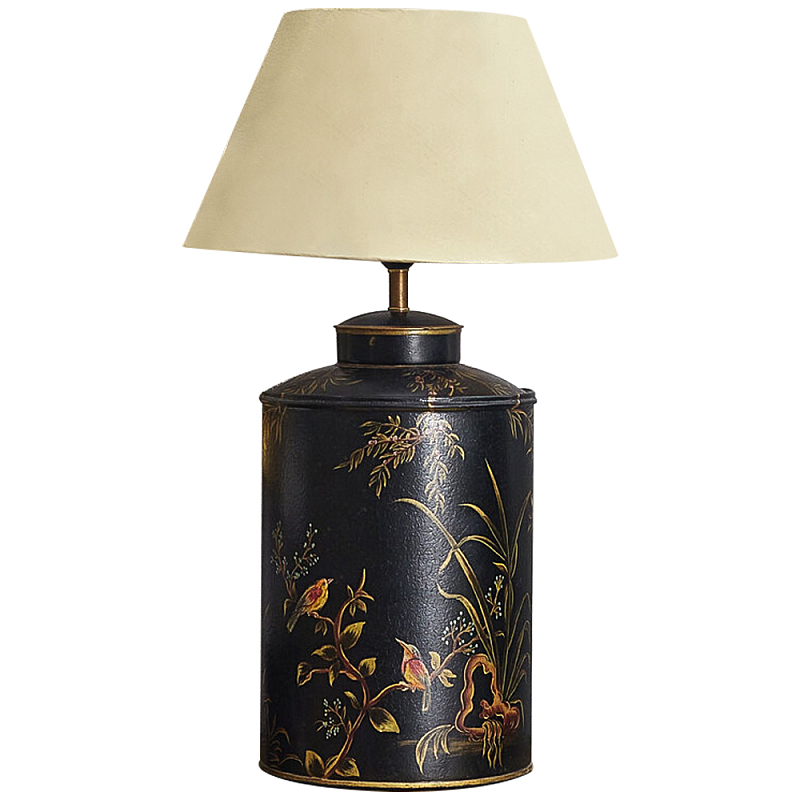 Настольная лампа Шинуазри с абажуром Garden Chinoiserie Collection Table Lamp Бежевый Черный Мульти Настольная лампа Шинуазри с абажуром Garden Chinoiserie Collection Table Lamp Бежевый Черный Мульти в Воронеже | Loft Concept