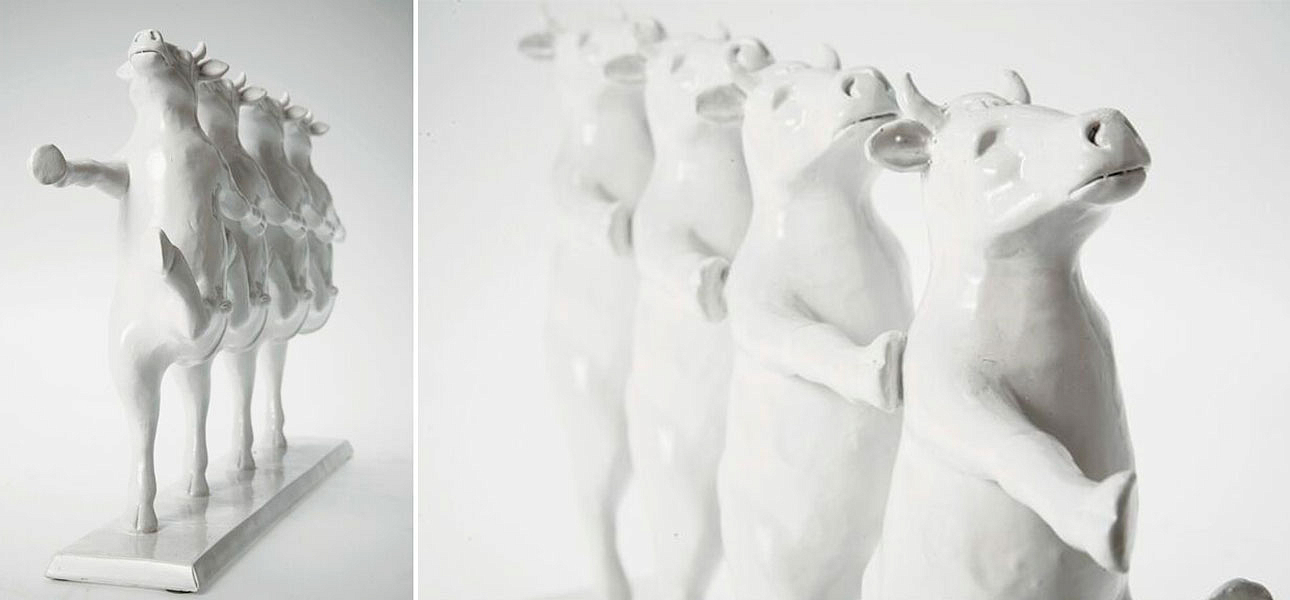 Статуэтка белая March of the Cows Статуэтка белая March of the Cows - Loft-Concept в Воронеже