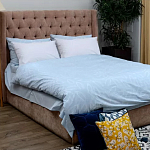 Постельное белье голубого цвета из перкаля с принтом 200х220 см Aurora Allure варинант исполнения - 5 | Loft Concept в Воронеже