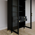 Дизайнерский шкаф витрина Elsa Dreams Black с 4-мя ящиками варинант исполнения - 7 | Loft Concept в Воронеже