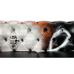 Диван Честерфильд граффити graffiti Orange Sofa натуральная кожа варинант исполнения - 8 | Loft Concept в Воронеже