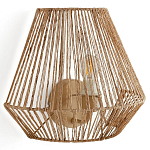 Бра с плетенным из пеньки абажуром Jutti H25 см варинант исполнения - 1 | Loft Concept в Воронеже
