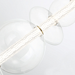 Подвесной светильник линейный с прозрачными стеклянными шарами разного диаметра Eurofase варинант исполнения - 13 | Loft Concept в Воронеже