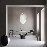 Подвесной светильник белый с фигурным тканевым плафоном White Whirlwinds варинант исполнения - 5 | Loft Concept в Воронеже