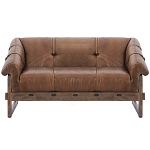 Двухместный диван Duncan винтажная коричневая кожа варинант исполнения - 1 | Loft Concept в Воронеже