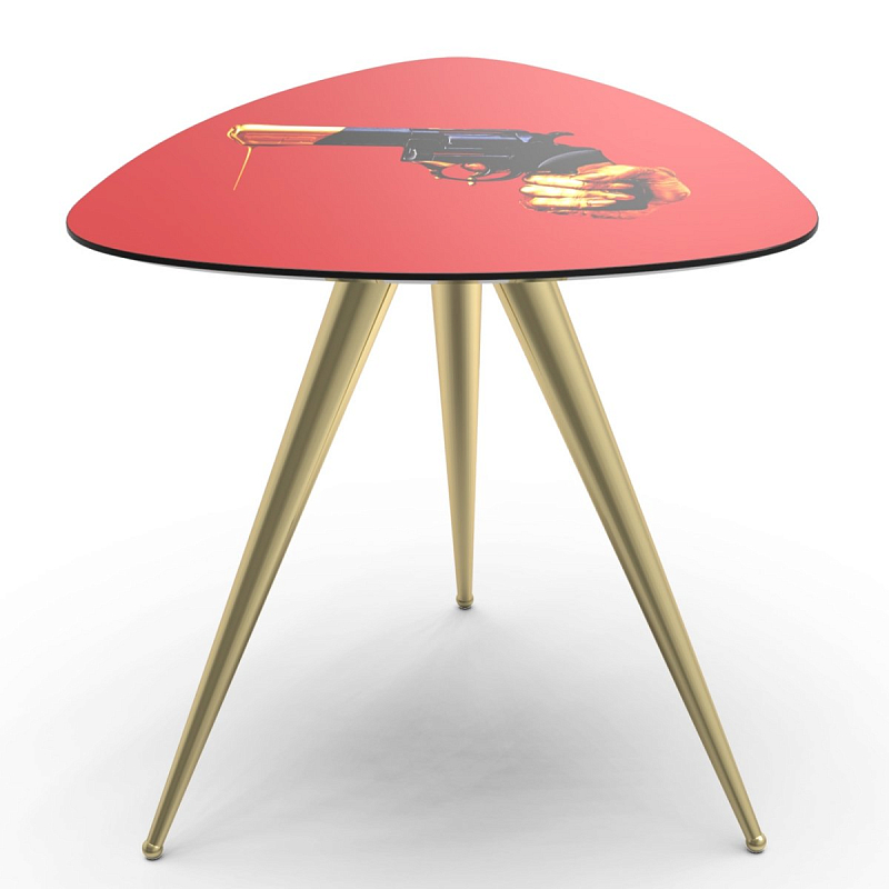 Журнальный стол Seletti Side Table Revolver Красный Латунь в Воронеже | Loft Concept 