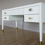 Письменный стол с 4-мя ящиками Elsa Dreams White варинант исполнения - 4 | Loft Concept в Воронеже