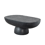 Столик кофейный черного цвета с овальной столешницей и круглым основанием Black Dalmen Table варинант исполнения - 5 | Loft Concept в Воронеже