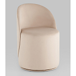 Пуф Loreen со спинкой вращающийся велюр молочный варинант исполнения - 1 | Loft Concept в Воронеже