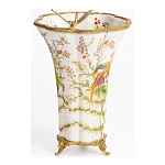 Ваза из фарфора с бронзовой стрекозой  Paradise Dragonfly варинант исполнения - 2 | Loft Concept в Воронеже