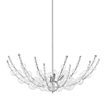 Люстра  с круглыми прозрачными шарами на серебряном каркасе Silver Stalk варинант исполнения - 2 | Loft Concept в Воронеже