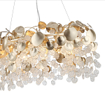Люстра с декоративными подвесками из прозрачного стекла в форме монеток FAIRYTREE Light варинант исполнения - 9 | Loft Concept в Воронеже