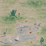 Обои ручная роспись Promenade Special Colourway on pink painted Xuan paper варинант исполнения - 2 | Loft Concept в Воронеже